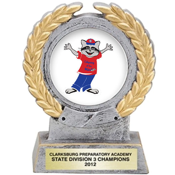 Silver Stone Odyssey of the Mind Wreath Sculpture