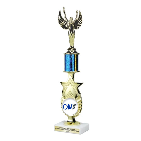Odyssey of the Mind Star Riser with Round Column Award Trophy