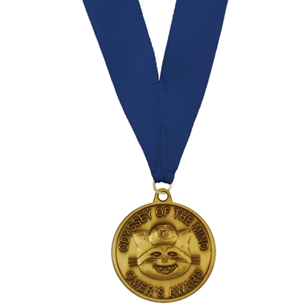 1-1/2"-Odyssey-of-the-Mind-Omar-Award-Medallion-With-Blue-Ribbon