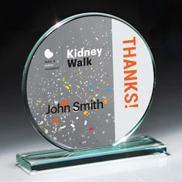 NKF1805 5.5 THANK YOU Jade Glass Circle