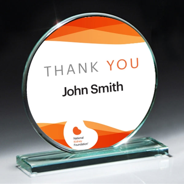 NKF1905 5.5 THANK YOU Jade Glass Circle