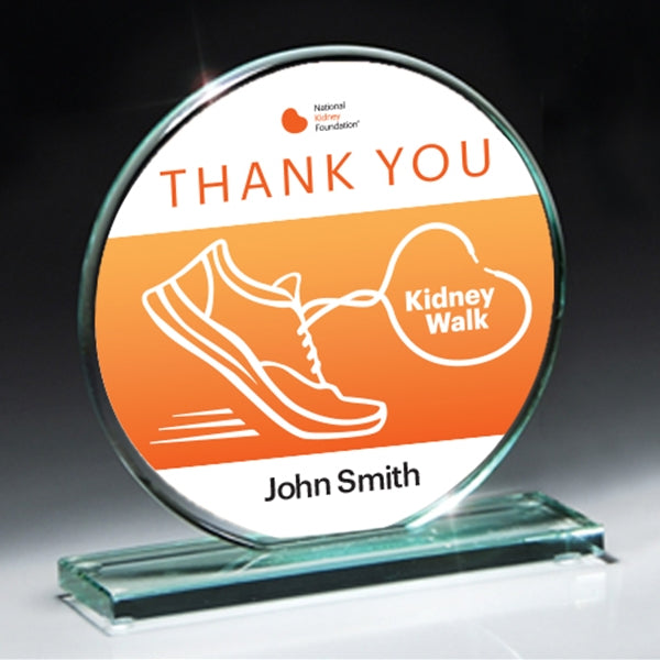 NKF2004 5.5 THANK YOU Jade Glass Circle