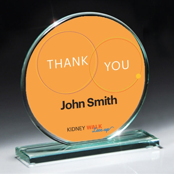 NKF2104 5.5 THANK YOU Jade Glass Circle