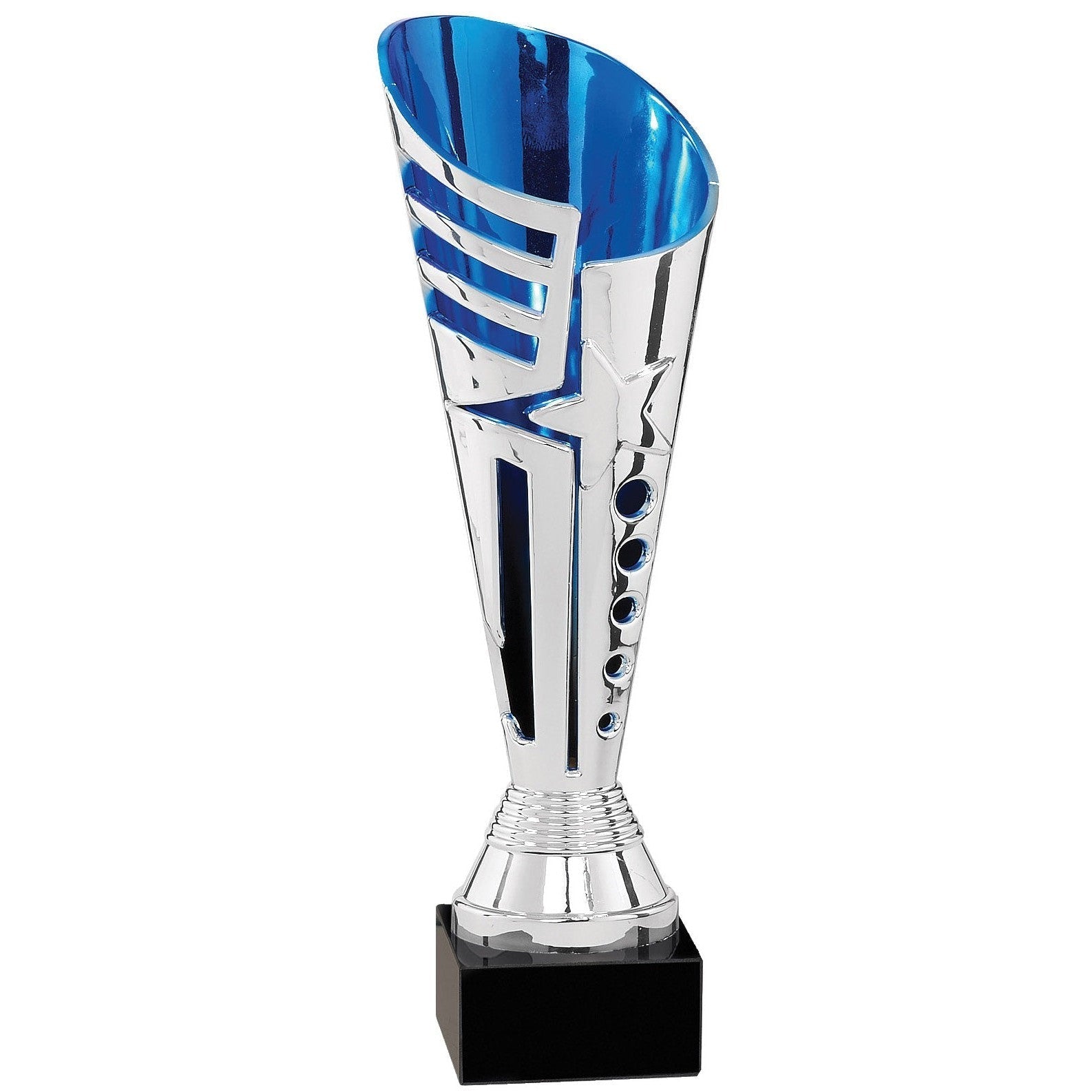 Silver Star Cup with Blue Accents