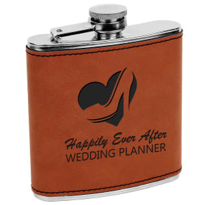 6 Oz Leather Flask