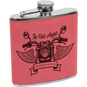 6 Oz Leather Flask