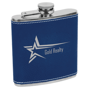 6 Oz Leather Flask