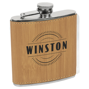 6 Oz Leather Flask