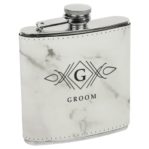 6 Oz Leather Flask