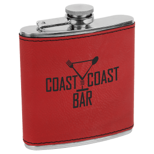 6 Oz Leather Flask