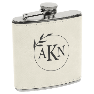 6 Oz Leather Flask