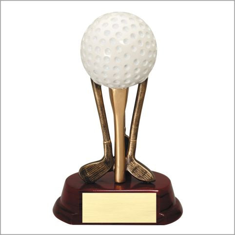 Golf Ball on Clubs
