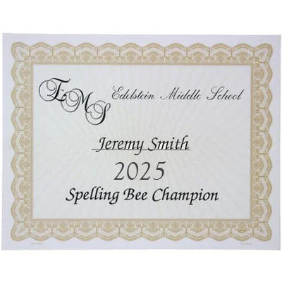 Certificate Paper