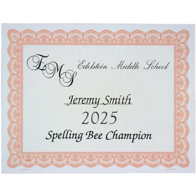 Certificate Paper