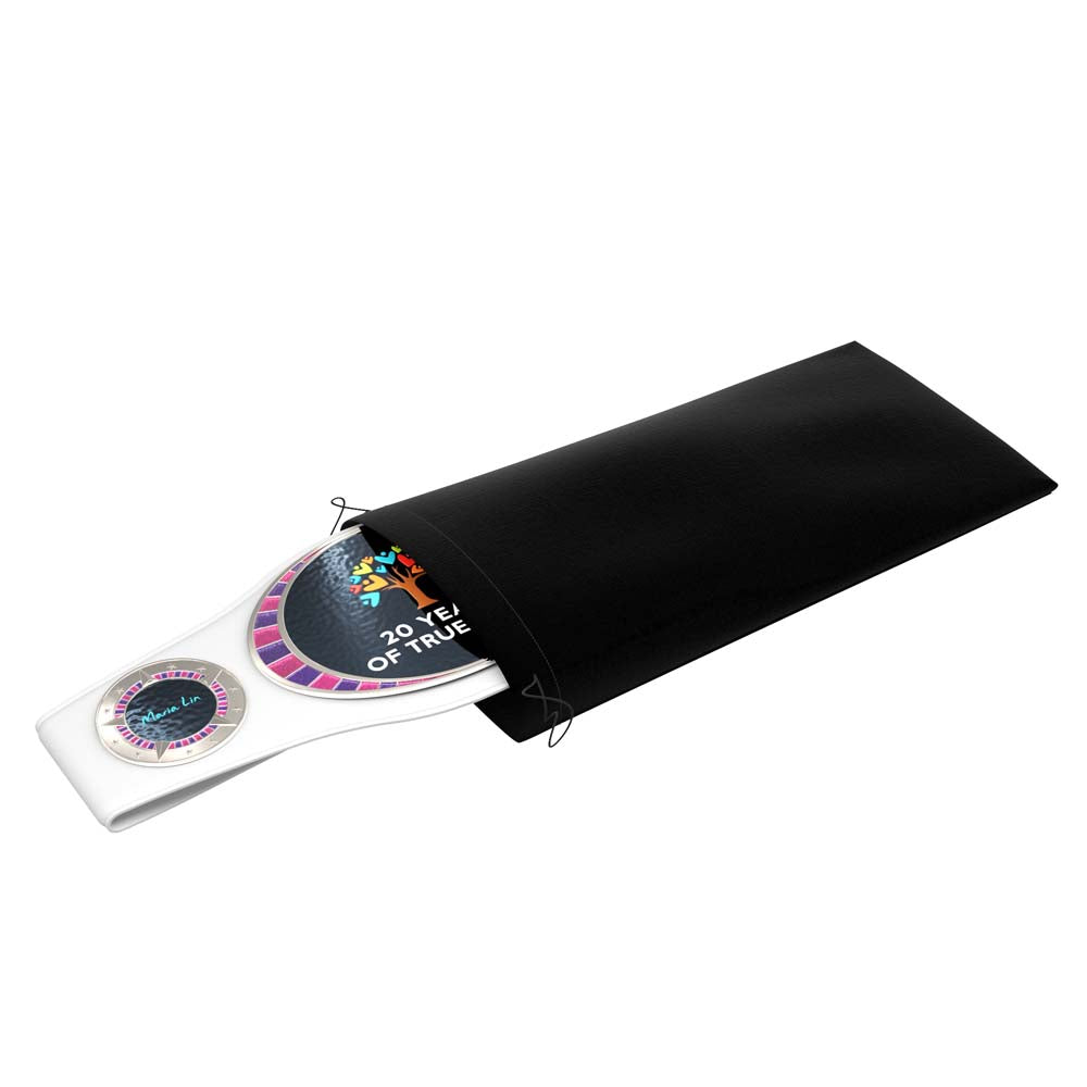 Youth Belt White in Velour Bag