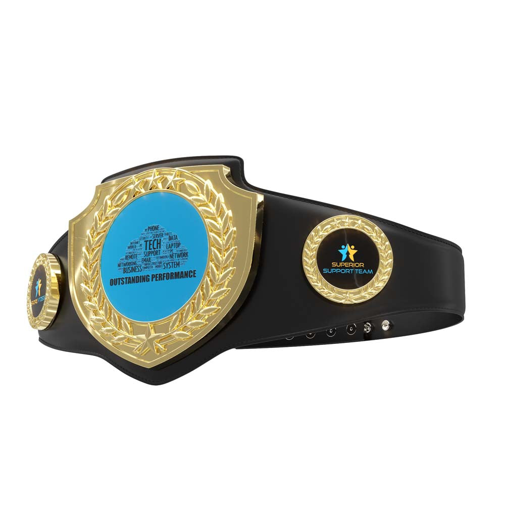 Championship Belt - Black & Gold Shield
