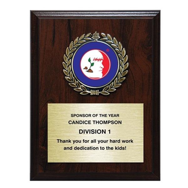 Odyssey-of-the-Mind-Medallion-Cherry-Finished-Plaque